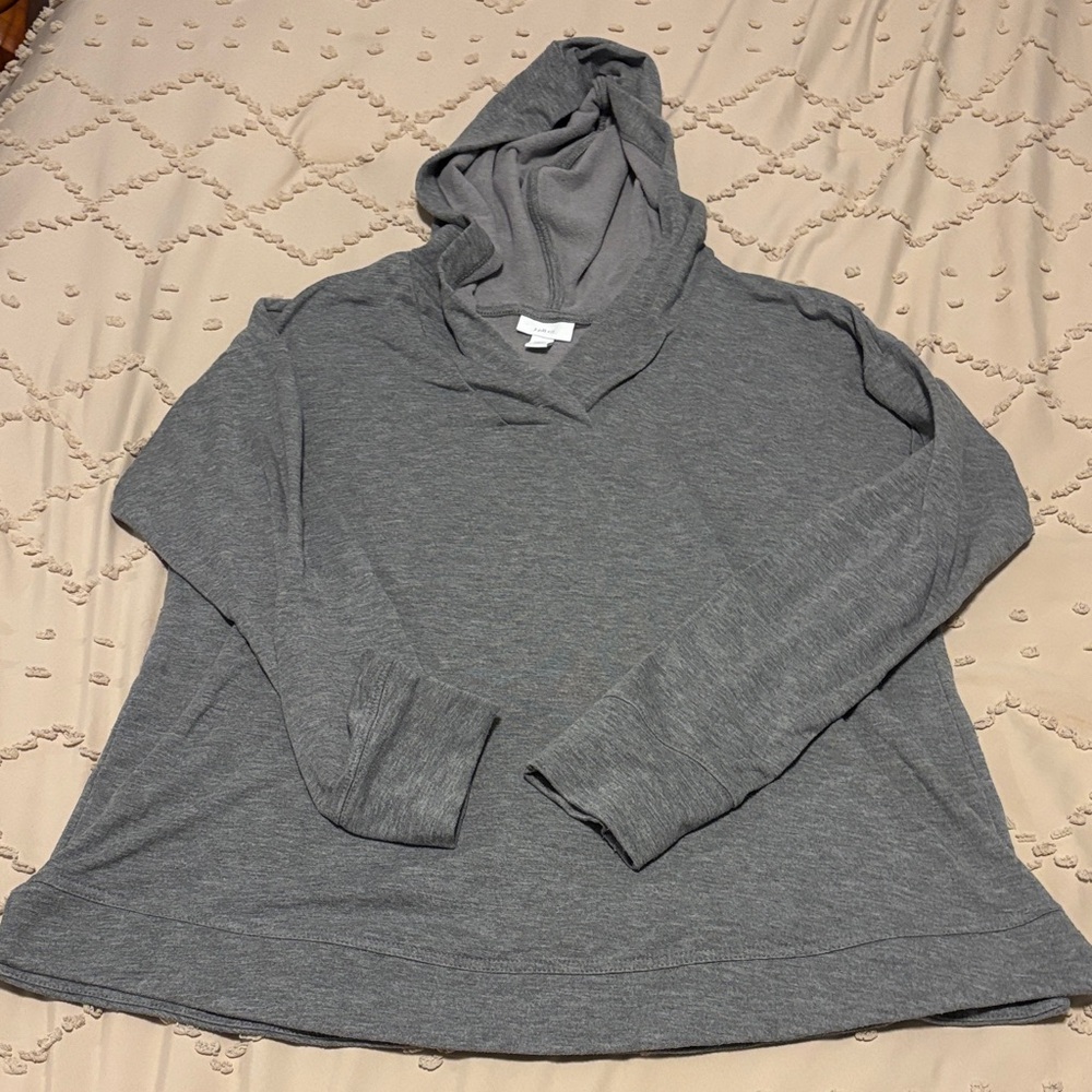 J Jill FIT Gray Hooded Sweatshirt